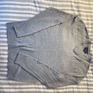 Elegant V-Neck Gray Sweater for Men